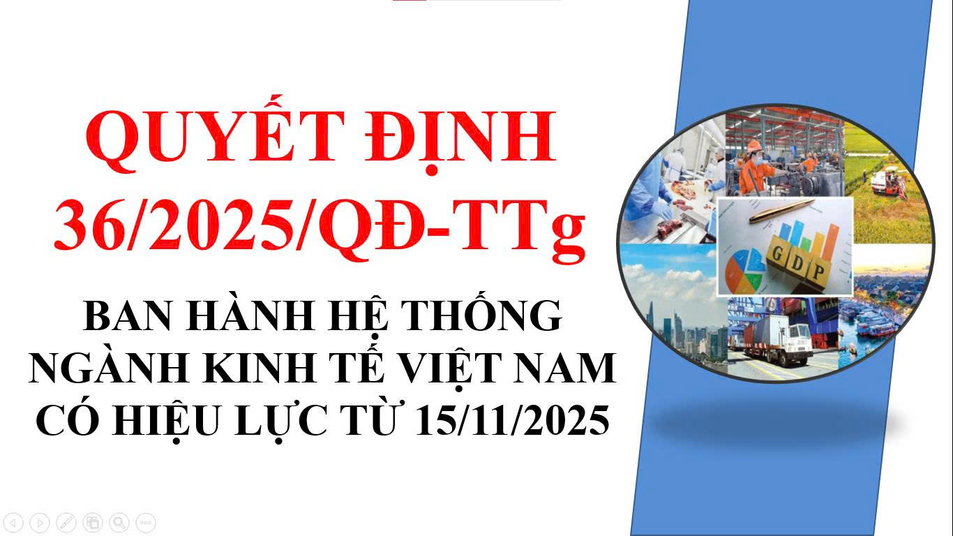 Thủ tướng Chính phủ ban hành Hệ thống ngành kinh tế Việt Nam mới
